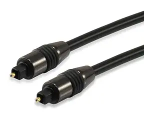 Equip Toslink černá / Optický audio kabel / 1,8 m / pozlacené konektory