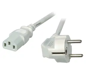 EFB EK501.3V2 šedá / Napájecí kabel / Schuko - IEC C13 90° / 3 m