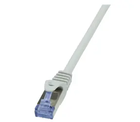 LogiLink PrimeLine šedá / Patch kabel / Cat6a S/FTP / 3 m / AWG 26/7 / 10 Gbit/s