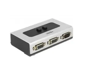 DeLock / Přepínač sériového rozhraní RS-232/RS-422/RS-485 / 2-portový / manuální
