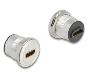 Delock HDMI 8K 60Hz / Vestavná HDMI zásuvka / 2x HDMI / Hliníkové tělo