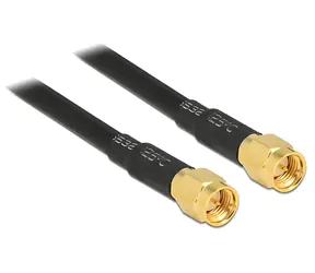 Delock SMA - SMA 5 m / Anténní kabel / LMR195 / low loss / černá