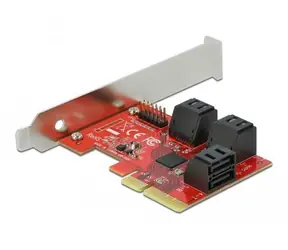 DeLock PCIe x4 Low Profile / PCI Express karta / 6x SATA III 6 Gb/s / Asmedia ASM1166