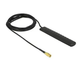 Delock anténa DAB+ a DVB-T2 SMB černá / Anténa / Zesílení 20 dBi / Kabel 2 m / Lepicí montáž
