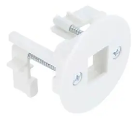 Delock Keystone bílá / Modulový držák / Nástěnná a stolní montáž / 1 port / O 50 mm