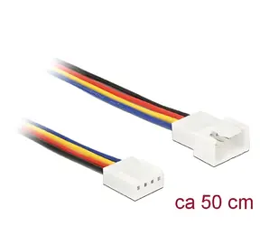 Delock / Prodlužovací kabel PWM pro ventilátor / 4-pin / 0,5 m