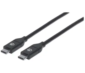 Manhattan USB-C černá / USB kabel / USB-C - USB-C / USB 2.0 / 2 m