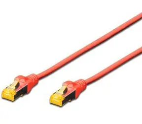 Digitus červená / Patch kabel / Cat6a / S/FTP / 7 m / AWG 26/7 / LSZH