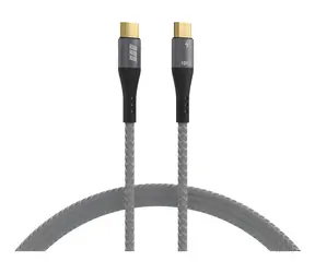 EFB USB-C 100W šedý / Datový kabel / USB-C na USB-C / PD 3.0 / E-Marker / 2 m