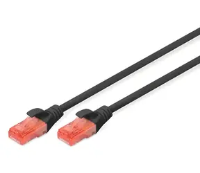 Digitus černá / Patch kabel / Cat6 U/UTP / LSZH / RJ45-RJ45 / 5 m