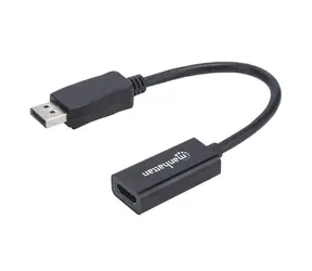 Manhattan DisplayPort - HDMI černá / Adaptér / 0,15 m / Full HD 1080p / Pasivní