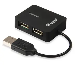 Equip Hub USB 2.0 černá / 4 porty / 480 Mbit/s