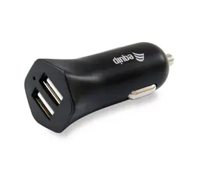 Equip černá / Autonabíječka / 2x USB / 12/24 V / 12 W