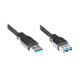 Good Connections USB-A - USB-A 1 m černá / Prodlužovací kabel / USB 3.0 / 5 Gbit/s