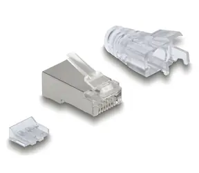DeLock RJ45 konektor Cat.6A / Konektor RJ45 / Ochranná průchodka proti zlomu / 50 ks / AWG 28