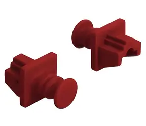 Delock červená / Prachová záslepka / RJ-45 / 10 ks / plast