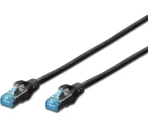Digitus černá / Patch kabel / Cat5e / SF/UTP / 1 m / RJ45-RJ45