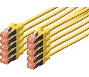 Digitus žlutý / Patch kabel / Cat6 S/FTP / 3 m / LSZH / 10 ks