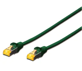 Digitus CAT 6A S/FTP patch kabel zelený / Patch kabel / RJ45 / 1 m / AWG 26/7 / LSZH