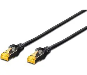 Digitus černá / Patch kabel / Cat6a / S/FTP / 7 m