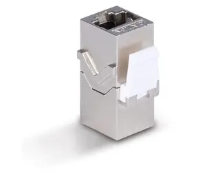 Lindy Cat6A Keystone metalická / Keystone modul / RJ-45 - RJ-45 / Zinek / 500 MHz