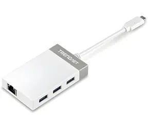 TRENDnet TUC-ETGH3 / USB-C hub / Gigabit Ethernet / 3x USB 3.0