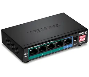 TRENDnet TPE-LG50 / Switch / 5-port Gigabit / 4x PoE+ / 32 W / dosah 200 m / kovové provedení