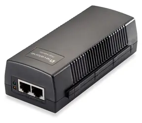 LevelOne POI-3010 černá / PoE injektor / 2x RJ45 / 30W na port / 52V / IEEE 802.3af/at