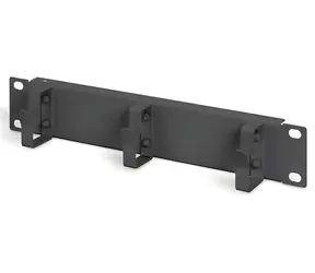 DIGITUS 10" panel pro správu kabelů černý / Rack příslušenství / 1U / 3 kabelové kroužky