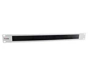 Equip 19" Průchozí panel s kartáčem šedá / Panel / 1U / RAL 7035 / Ocel