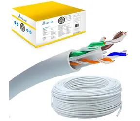 Extralink CAT6 U/UTP V2 šedá / Síťový kabel / vnitřní / 305 m / drát / PVC