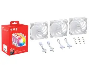 ADATA XPG Vento 120 ARGB PWM bílá 3ks / Ventilátor / 120 mm / Rifle bearing / 1850 RPM, 29 dB / 50,27 CFM