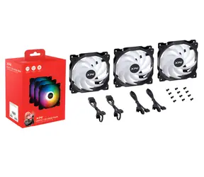 ADATA XPG Vento 120 ARGB PWM černá 3ks / Ventilátor / 120 mm / Rifle bearing / 1850 RPM, 29 dB / 50,27 CFM