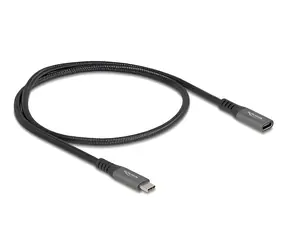 Delock USB-C 0,5m černá / Kabel / USB 3.2 Gen 2 10 Gbps / USB-C (M) - USB-C (M) / PD 100W / 4K 60Hz