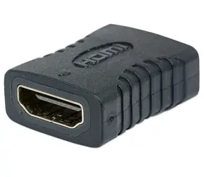 Manhattan HDMI A-A female/female černá / Adaptér / 4K 60Hz / 10,2 Gbit/s / pozlacené kontakty