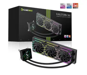 Gamemax Hailstorm 360 LCD černá / Vodní chlazení CPU / 360 mm / 3x 120mm / LCD displej
