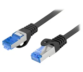Lanberg CAT6a černá / Patch kabel / S/FTP / LSZH / 1m