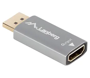 Lanberg stříbrná / Redukce / DisplayPort (M) na HDMI (F) / 8K