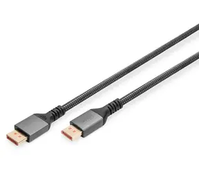 Digitus DisplayPort 2.1 černý / Propojovací kabel / DisplayPort - DisplayPort / 1m / 80 Gbps / 16K