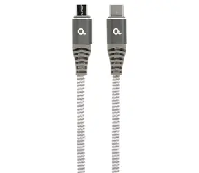 Cablexpert CC-USB2B-CMMBM-1.5M / Kabel / USB-C - Micro-USB / bavlněný oplet / 1,5 m