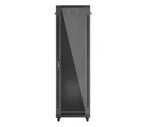 Lanberg černá / Stojanový rozvaděč / 19" / 42U / 600x800 mm / prosklené dveře
