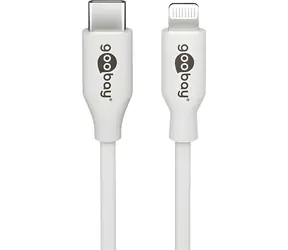 Goobay 39448 bílá / Nabíjecí a synchronizační kabel / Lightning - USB-C / 2 m