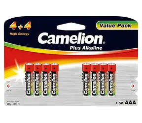 Camelion Plus AAA (LR03) 8ks / Alkalická baterie / Mikrotužková / 1,5V
