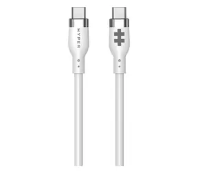 Hyper Silicone bílá / Nabíjecí kabel / USB-C - USB-C / 60W / 1,5 m