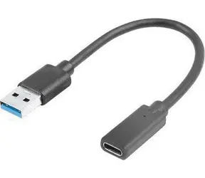 Lanberg AD-UC-UA-03 černá / Adaptér USB / USB-C - USB-A