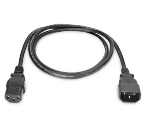 Digitus Prodlužovací napájecí kabel IEC C14-C13 černá / Kabel / 1,8 m / H05VV-F3G 3× 0,75 mm2