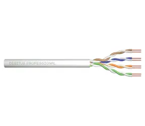 Digitus ASSNET250 šedá / Instalační kabel / CAT 6 U/UTP / AWG 23/1 / PVC / 305 m