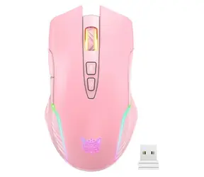 ONIKUMA CW905 růžová / Herní myš / bezdrátová / RGB / 7 tlačítek / 6400 DPI