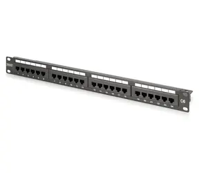 Digitus CAT6 Class E / Patch panel / nestíněný / 24 portů RJ45 / 1U