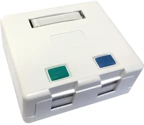 OPTIX Zásuvka pro 2x keystone / Datová zásuvka / Nad omítku / Protiprachová